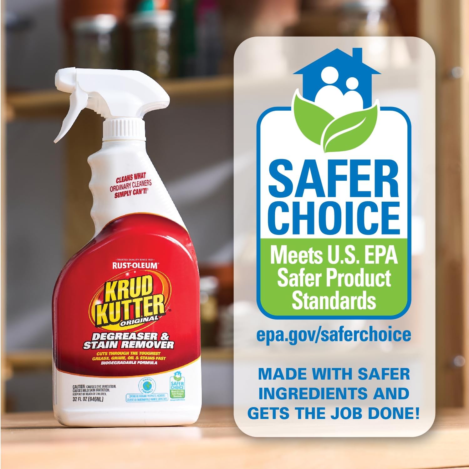 Krud Kutter Original Cleaner Degreaser Spray, 32 oz | Cuts grease, oil, grime, tar and wax. Water-based formula. Leaves no residue. - Image 7