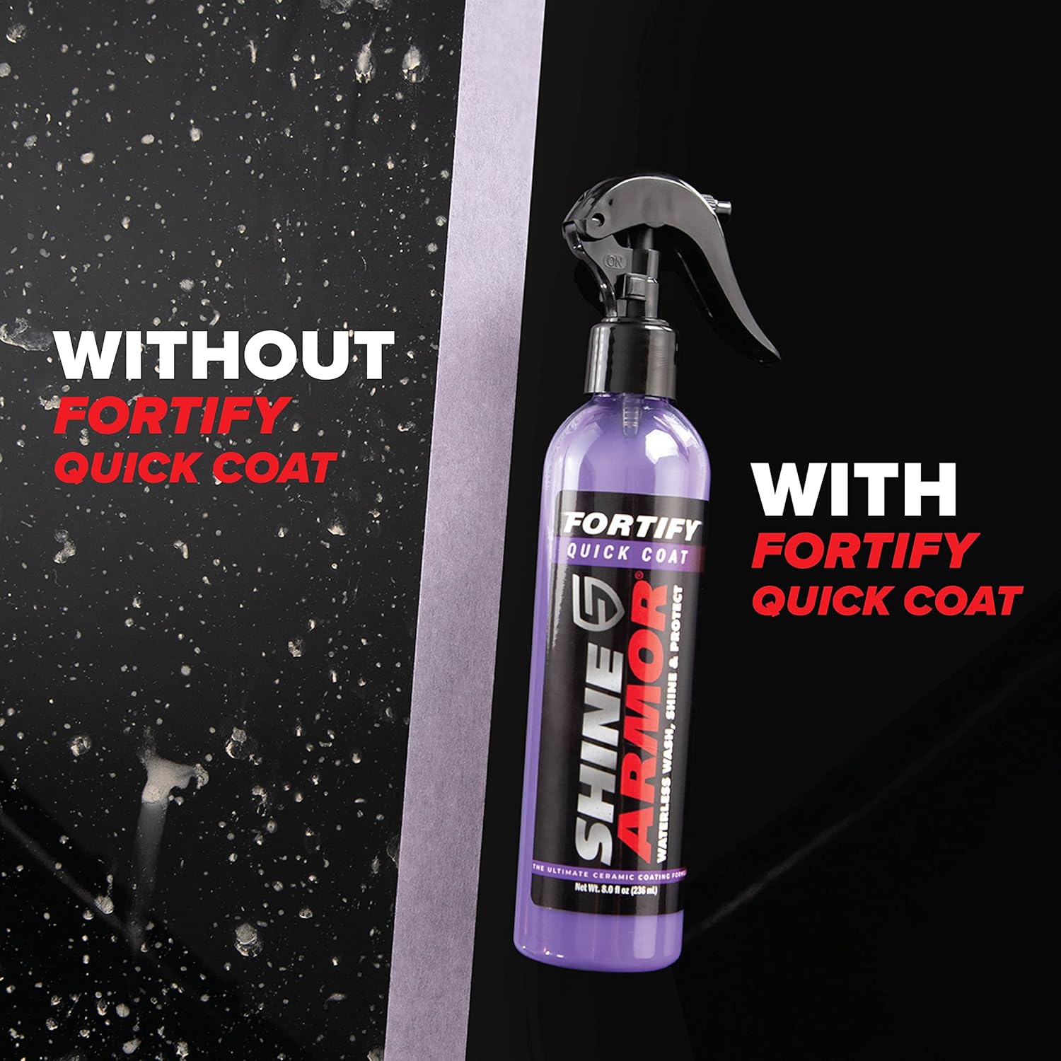 SHINE ARMOR Fortify Quick Coat - 8oz Ceramic Waterless Detailer Spray | 3-in-1 Wash, Wax & Nano-Ceramic Coating | Mirror Shine, Zero Streaks, No Dust Residue | 6-12 Month Protection | Made in USA | Spray On, Wipe Off. Ceramic Protection That Lasts 6 to 12 Months - Image 6