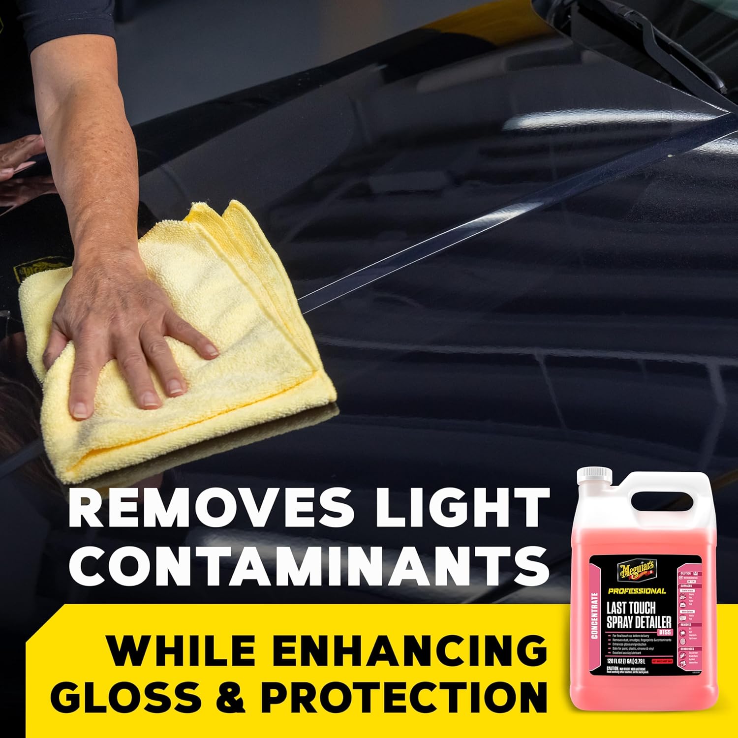 Meguiar's D15501 Last Touch Spray Detailer, Great for Use as Clay Lubricant, creates a Showroom Shine, Removes Dust, Smudges, Fingerprints and More, Versatile Use and Enhances Protection, 1 Gallon - Image 3